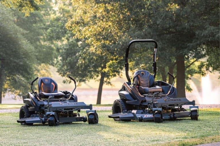 two spartan mowers