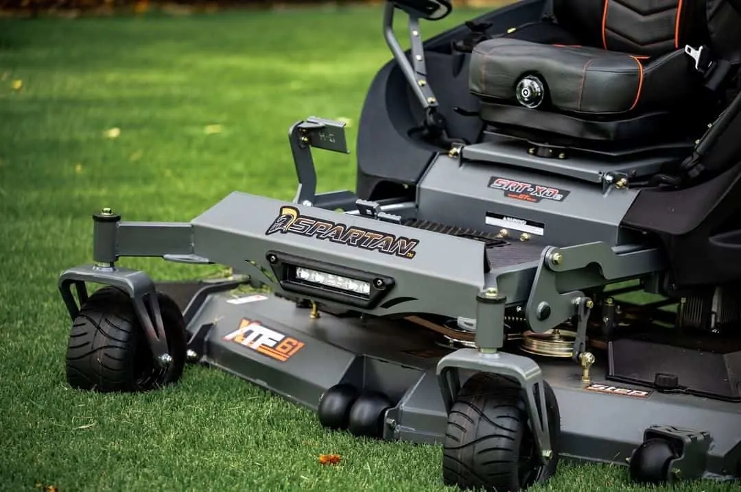 close-up photo of a spartan mower