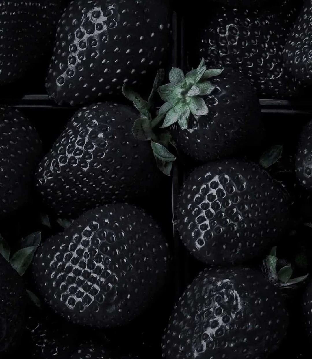 photo of black strawberries