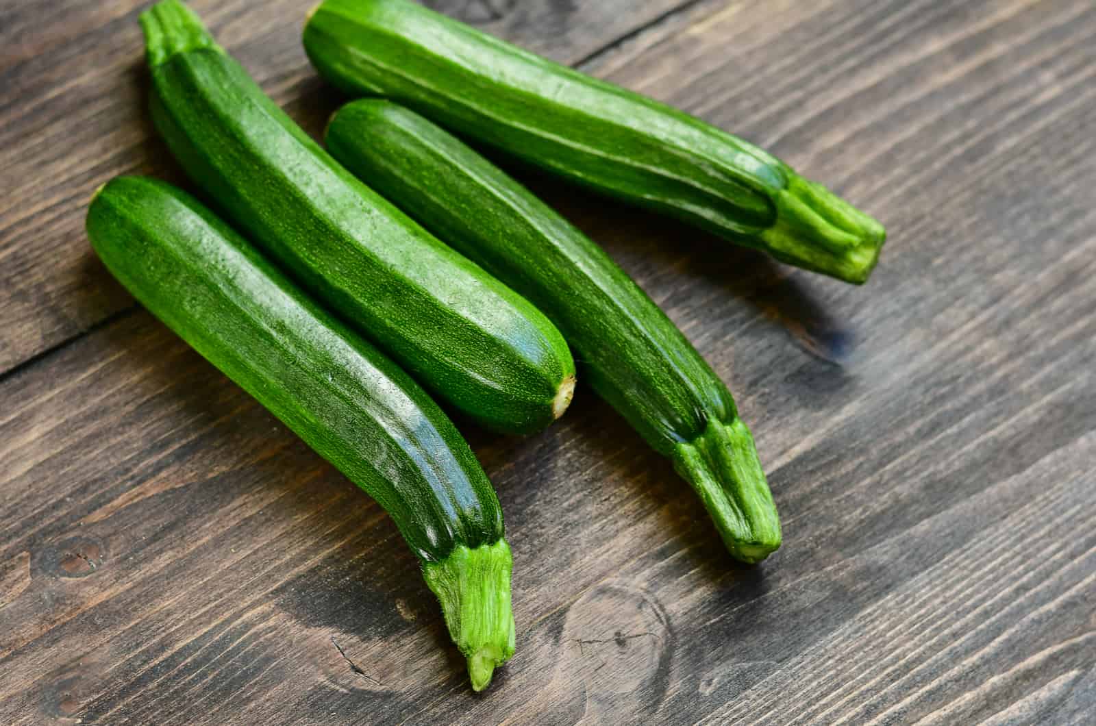 Zucchini on table