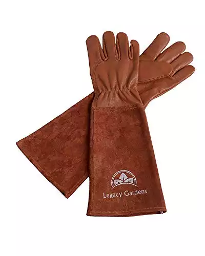 Legacy Gardens Leather Gardening Gloves