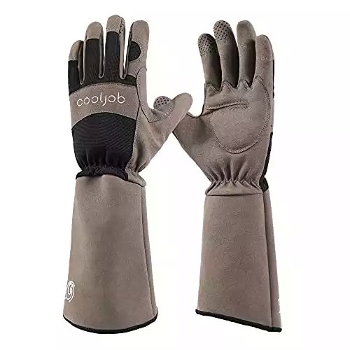 COOLJOB Rose Pruning Thorn Proof Gardening Glove, Long Sleeve Puncture Proof Gloves