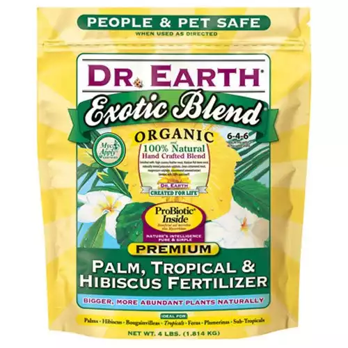 DR EARTH INC 756P Exotic Dr. Earth Exoitc Blend Palm, Tropical & Hibiscus Fertilizer 4lb, Natural