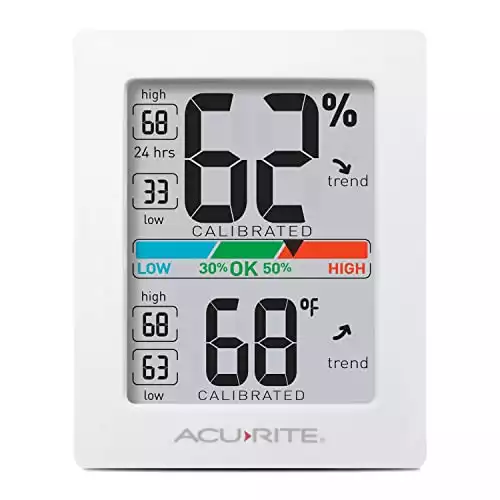 AcuRite Digital Hygrometer with Indoor Monitor and Comfort Scale (01083M)