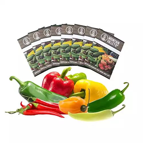 8-Pack Heirloom Sweet & Hot Pepper Seeds