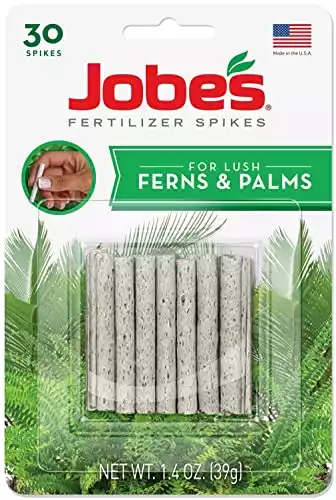 Jobe's 05101 Fern & Palm Fertilizer Spikes, 30 per Blister Pack