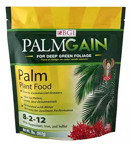 BGI PALMGAIN 2lb Bag, Palm Tree Fertilizer, Ferns, Cycads, Ixora