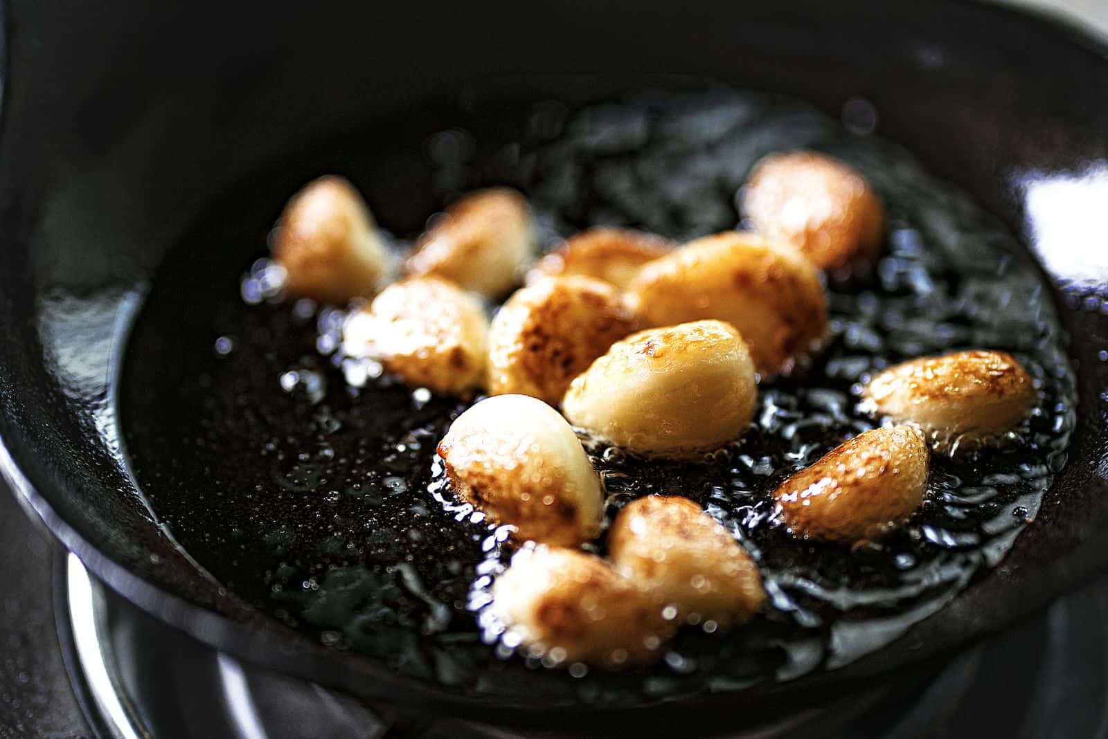 frying garlic