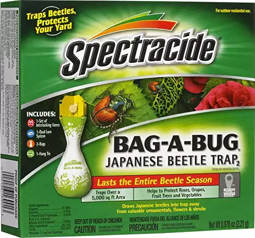 Spectracide Bag-A-Bug Japanese Beetle Trap, Dual Lure System