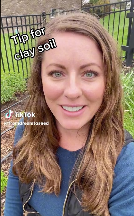 Jessica McCollum, a Master gardener from Indiana, who'd shared a tip for clay soil
