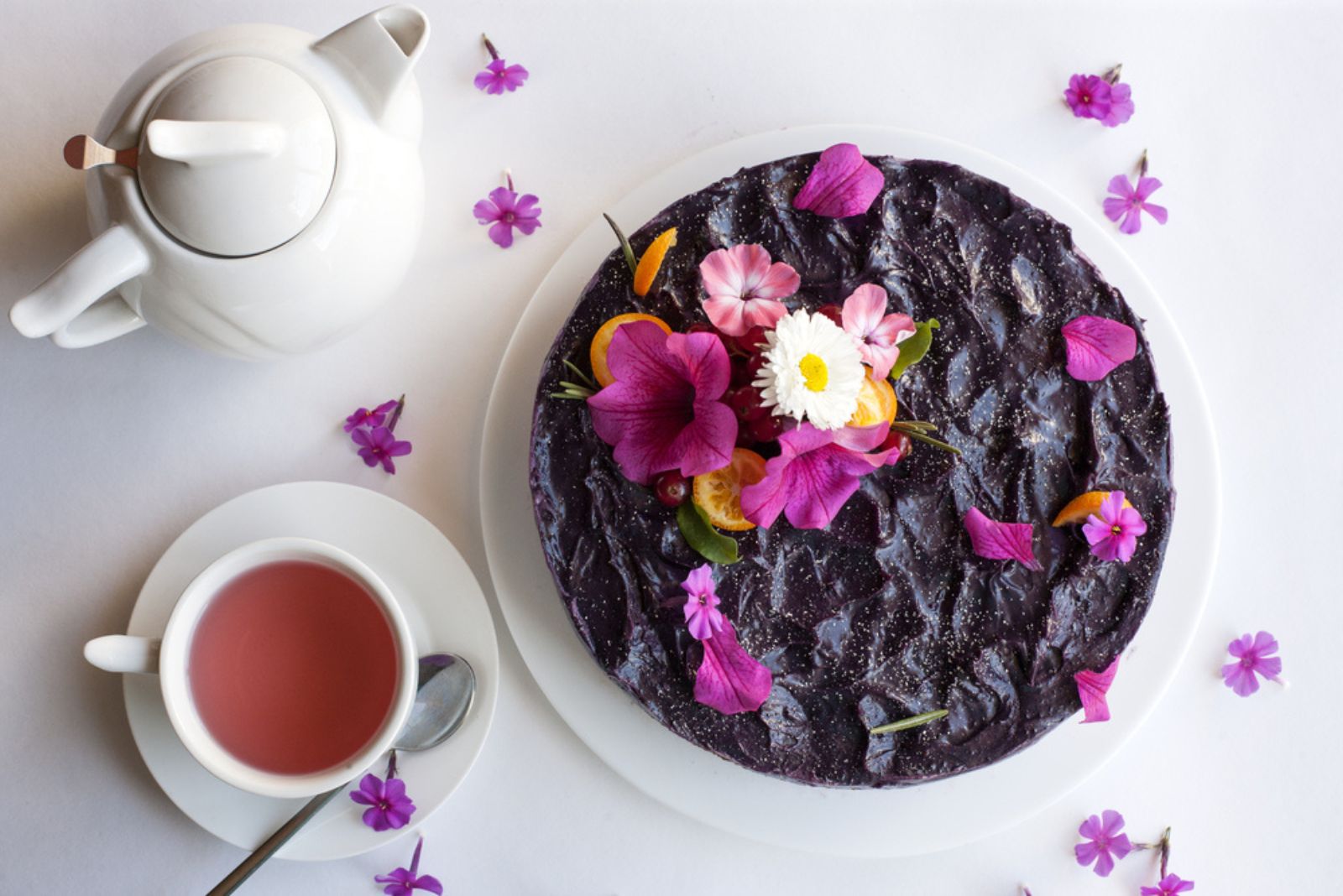 Swedish Chocolate Fudge Flower Cake