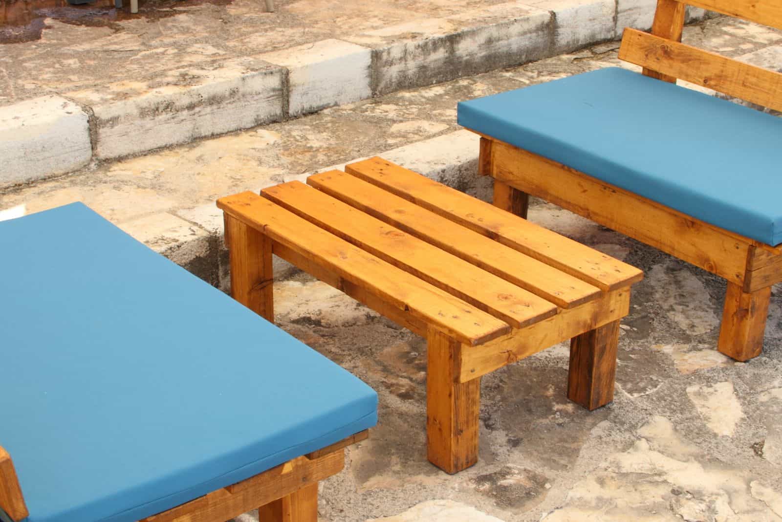 beautiful benches and a table made of pallets