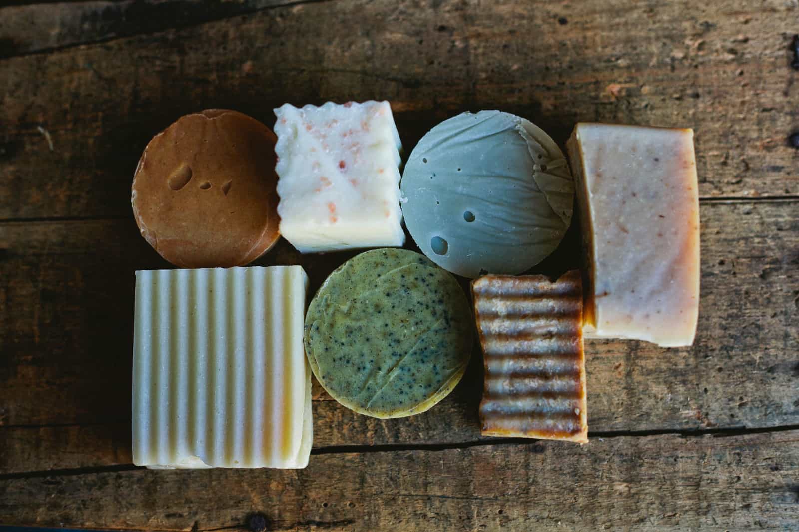 natural soap collection made with wood ash