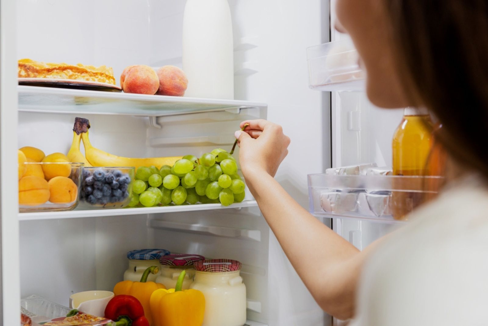 woman opened refrigerator (1)