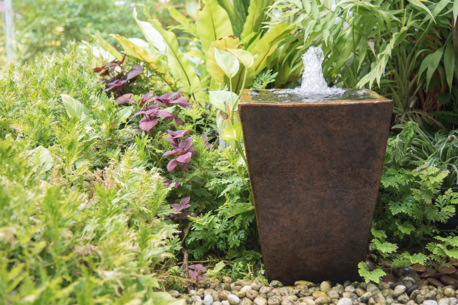 water feature in garden