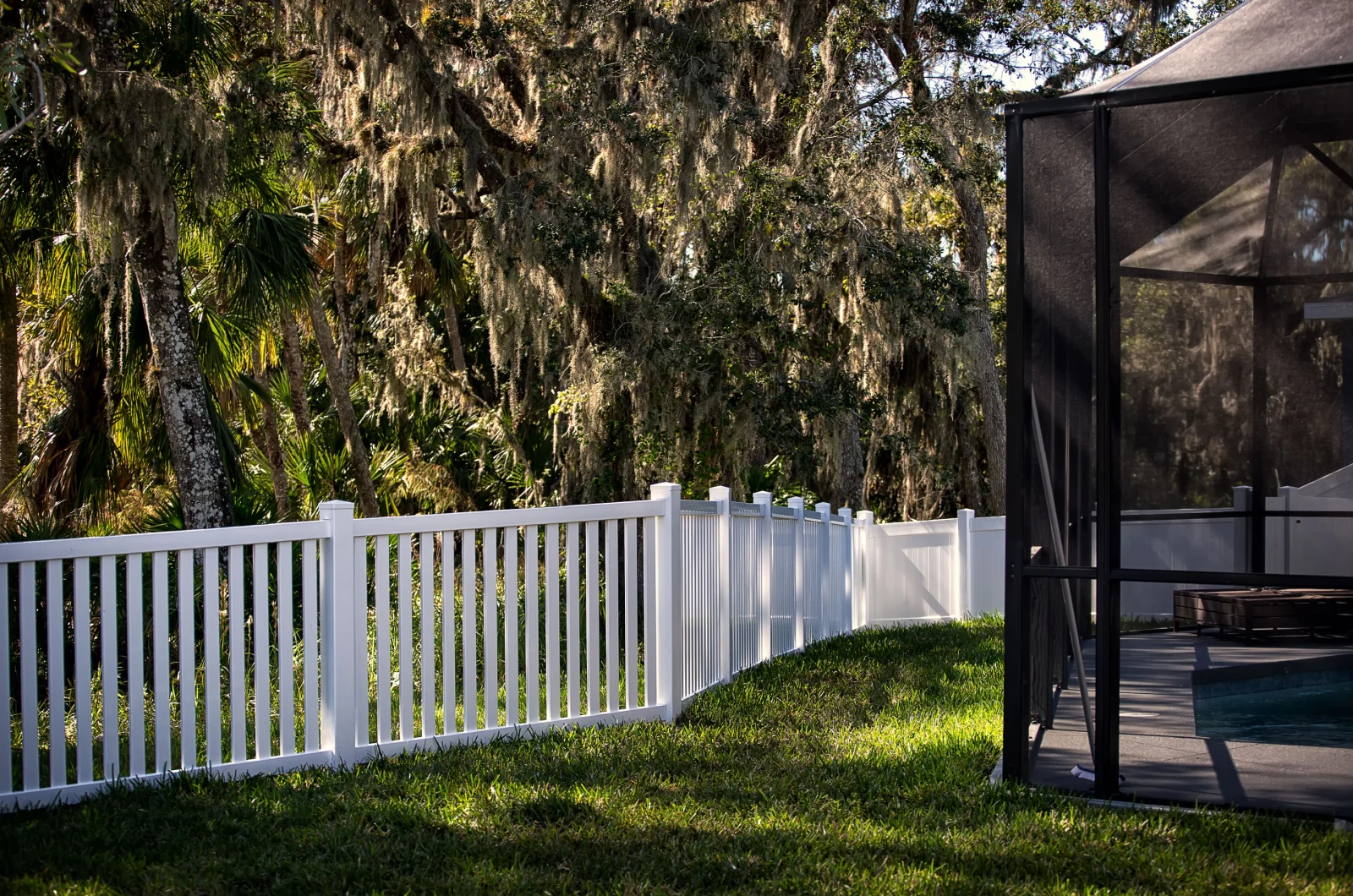 Semi Privacy fence in a yard