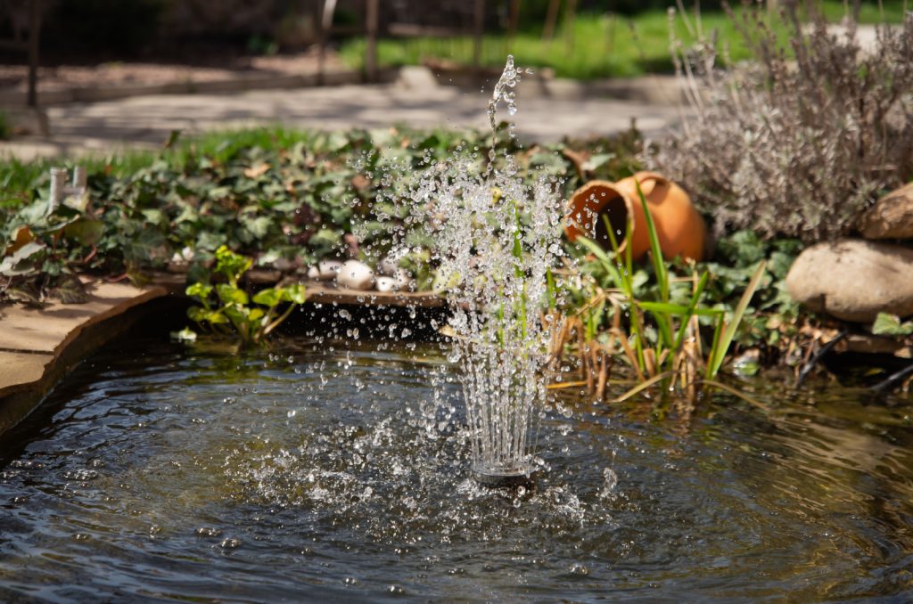 water fountain in garden