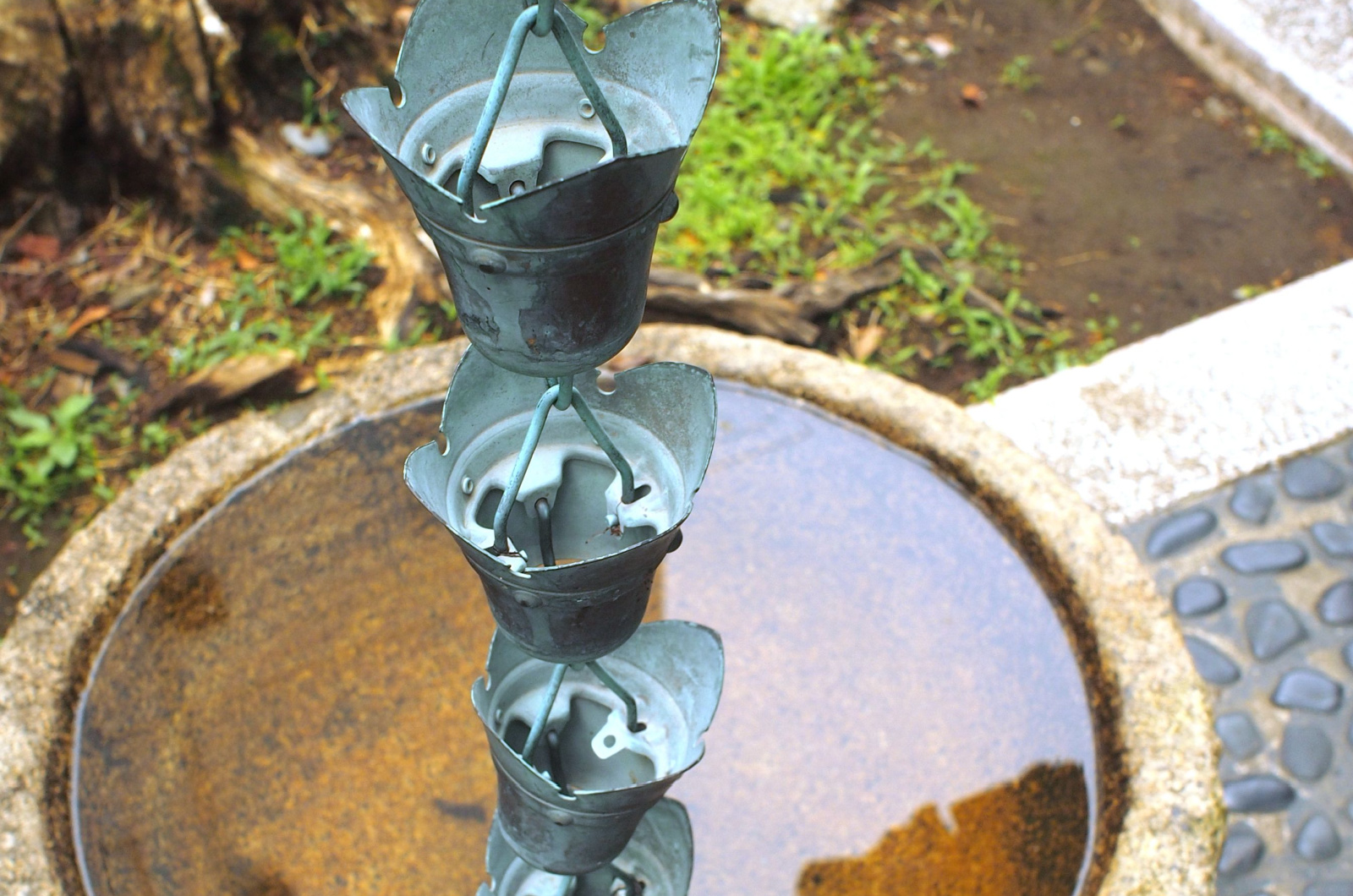 rain chain water harvesting
