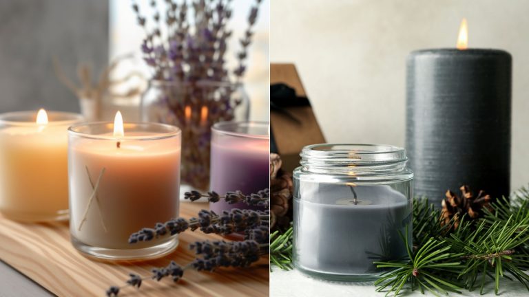 botanical christmas candles