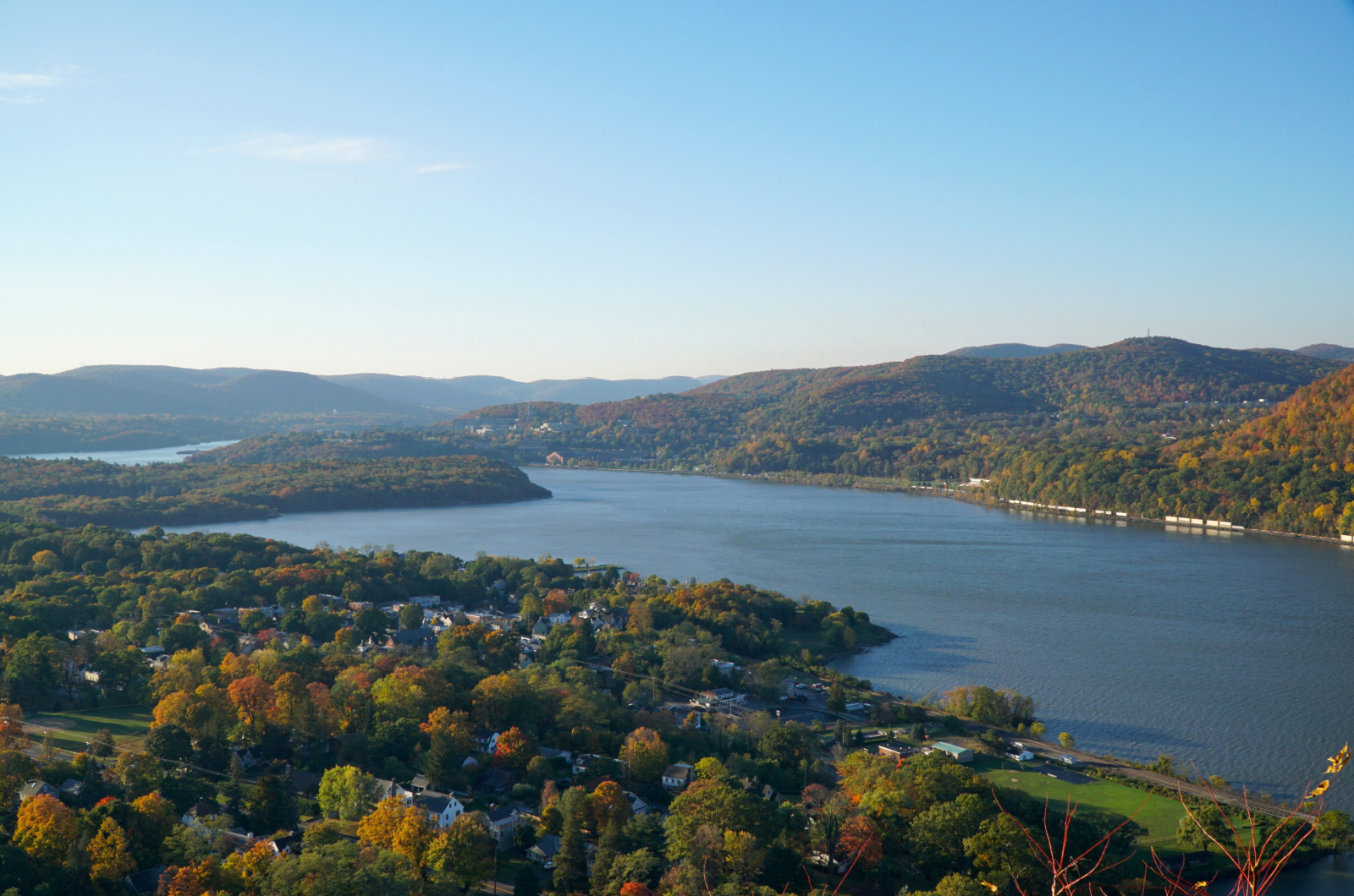 view of Hudson River valley