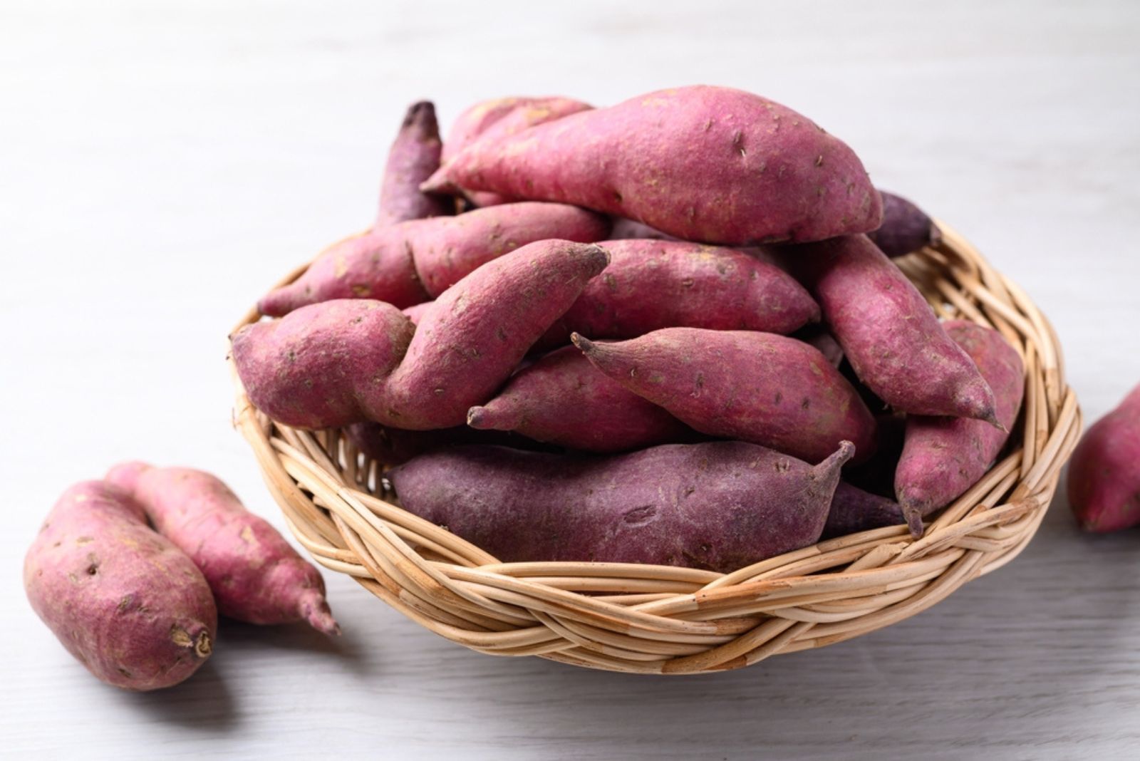 sweet potatoes in basket