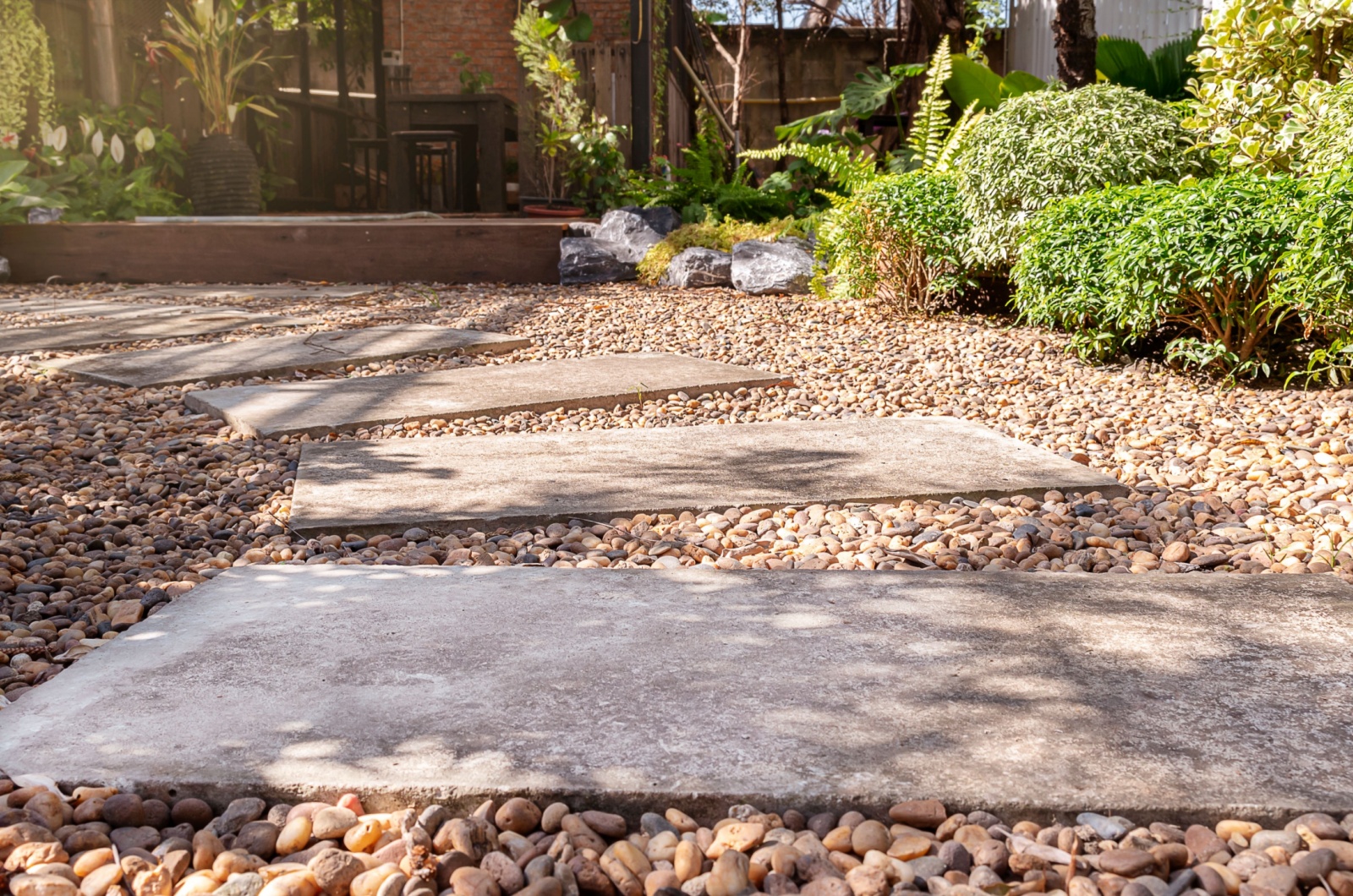 gravel in garden