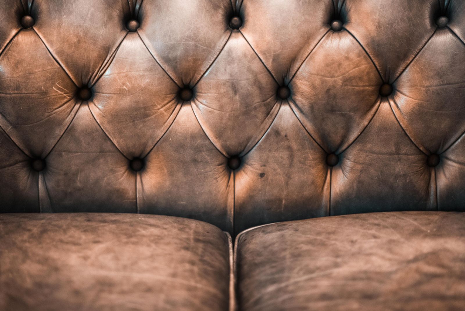 old leather couch