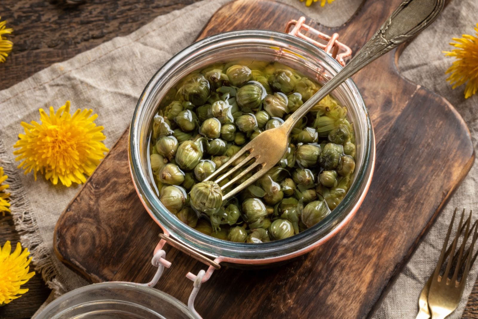 dandelion bud capers