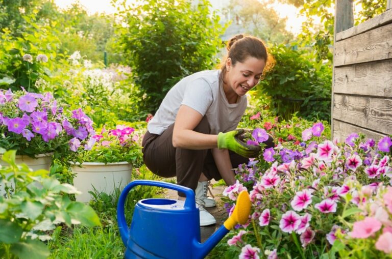 woman in garden