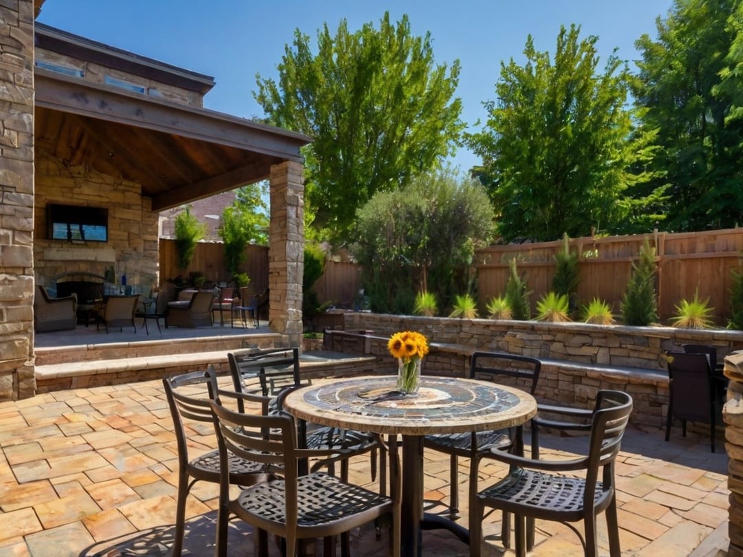 a backyard patio