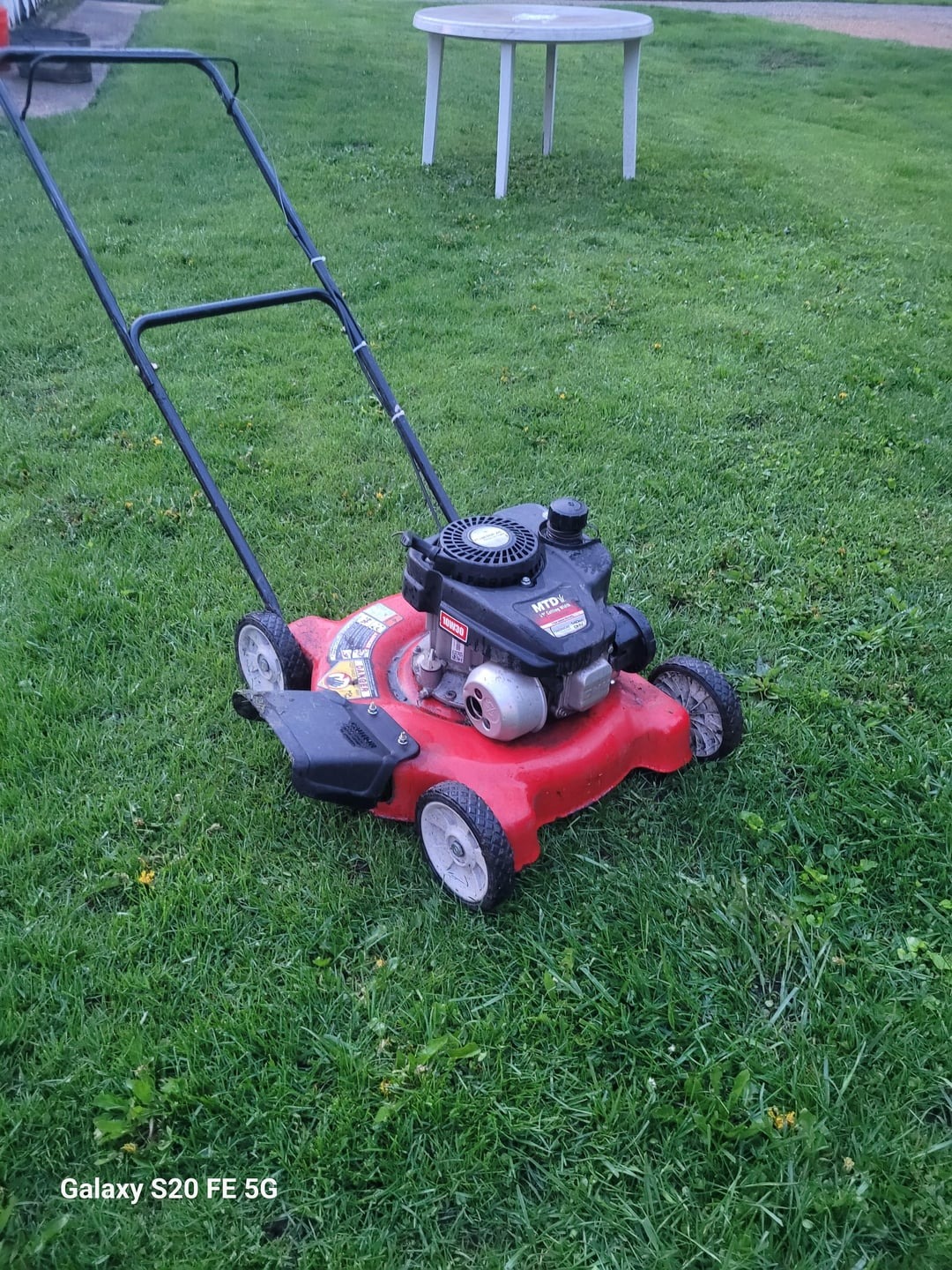 lawnmower on the grass