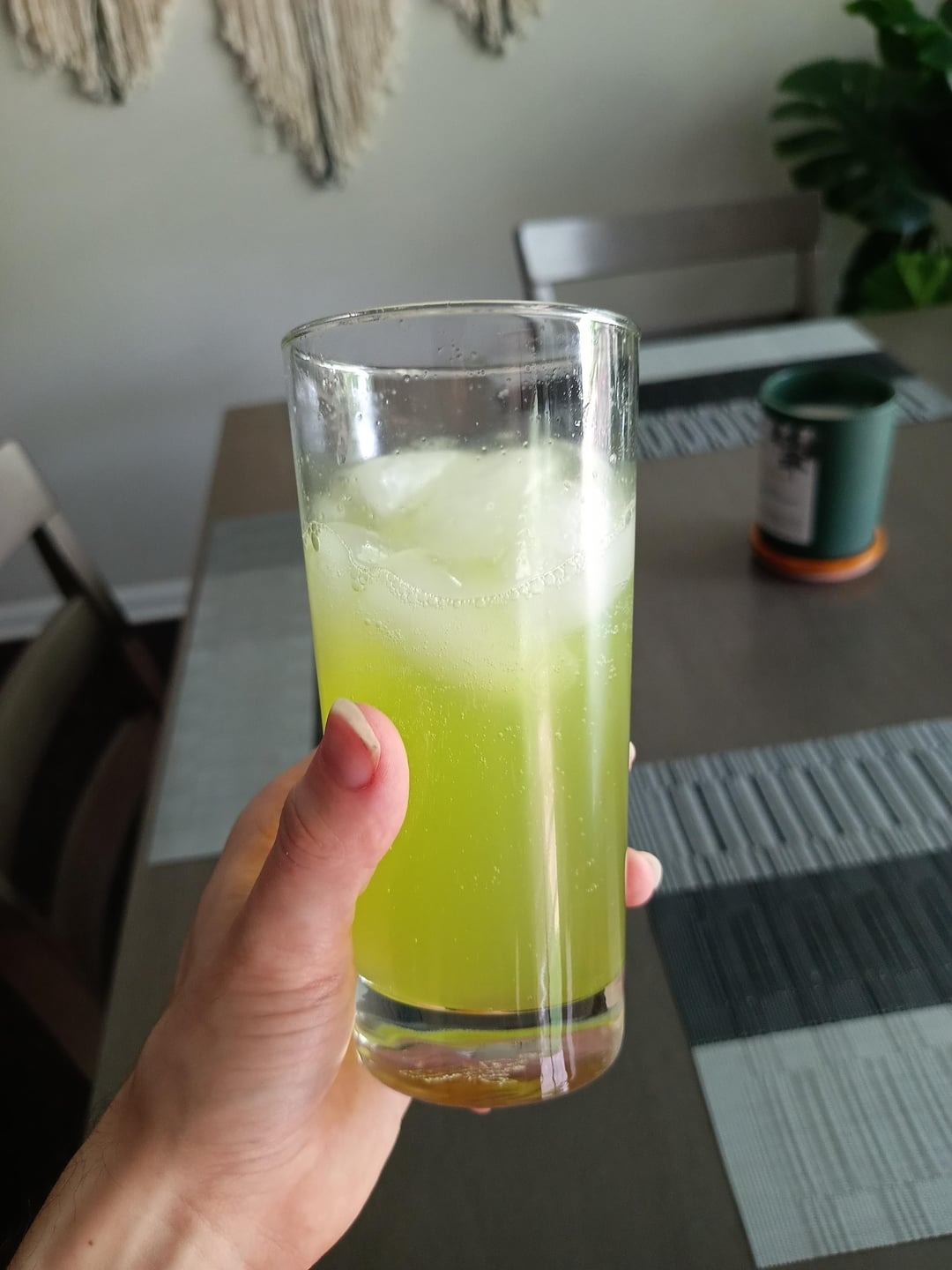 melon soda in a glass