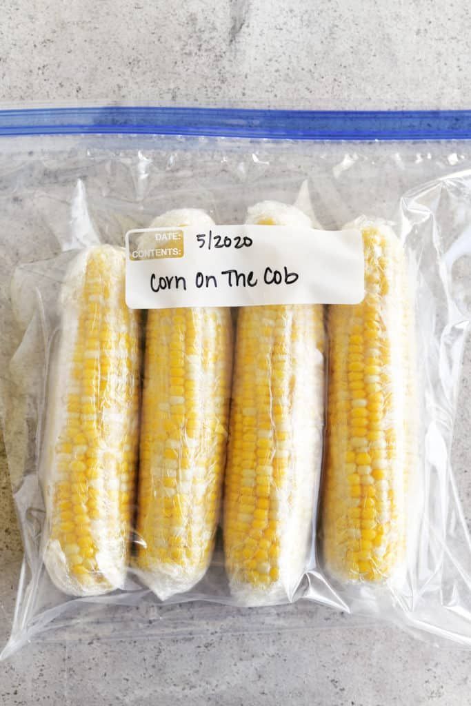 packed corn in a bag