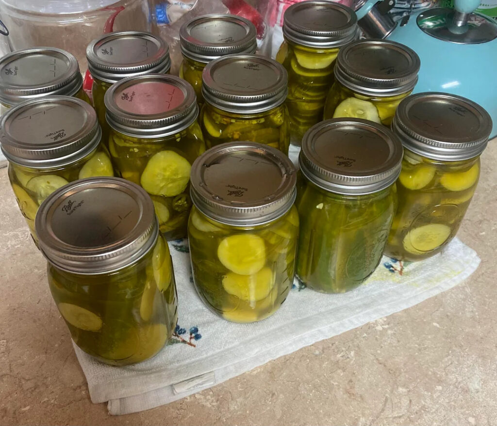 pickles in a jar