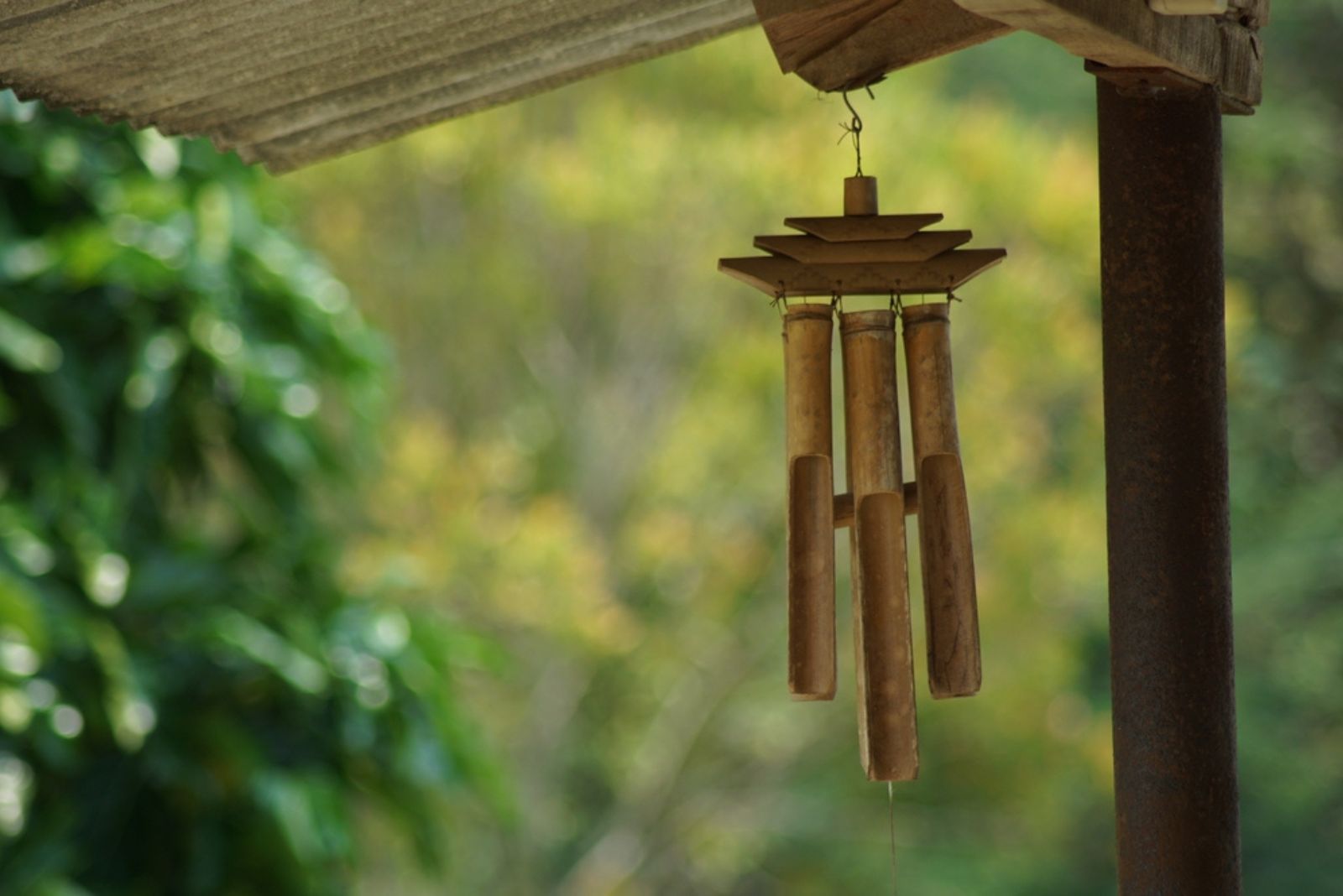 bamboo wind chimes to make music of wind