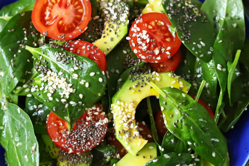 chia seeds in salad