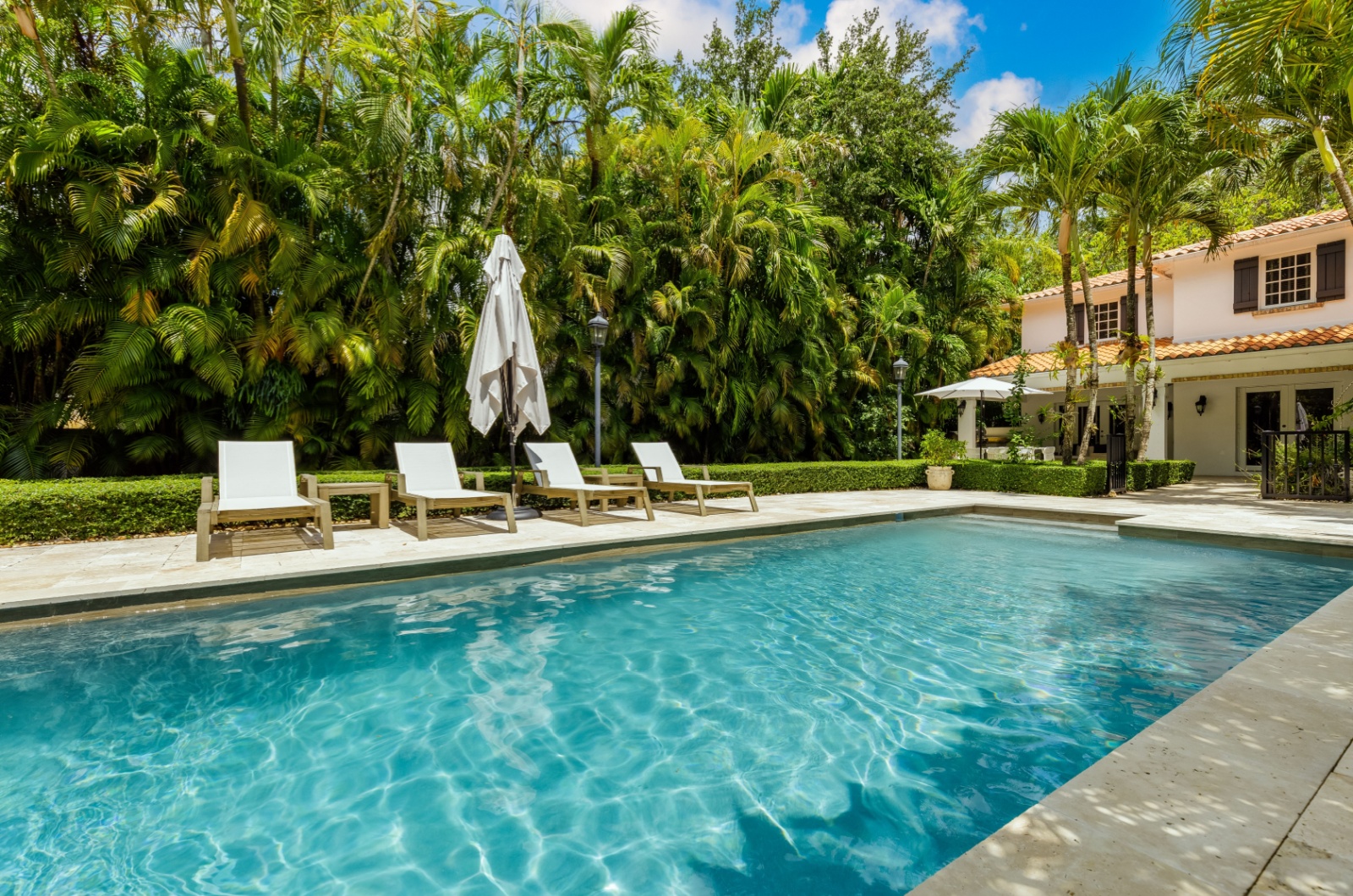 Pool and low vegetation