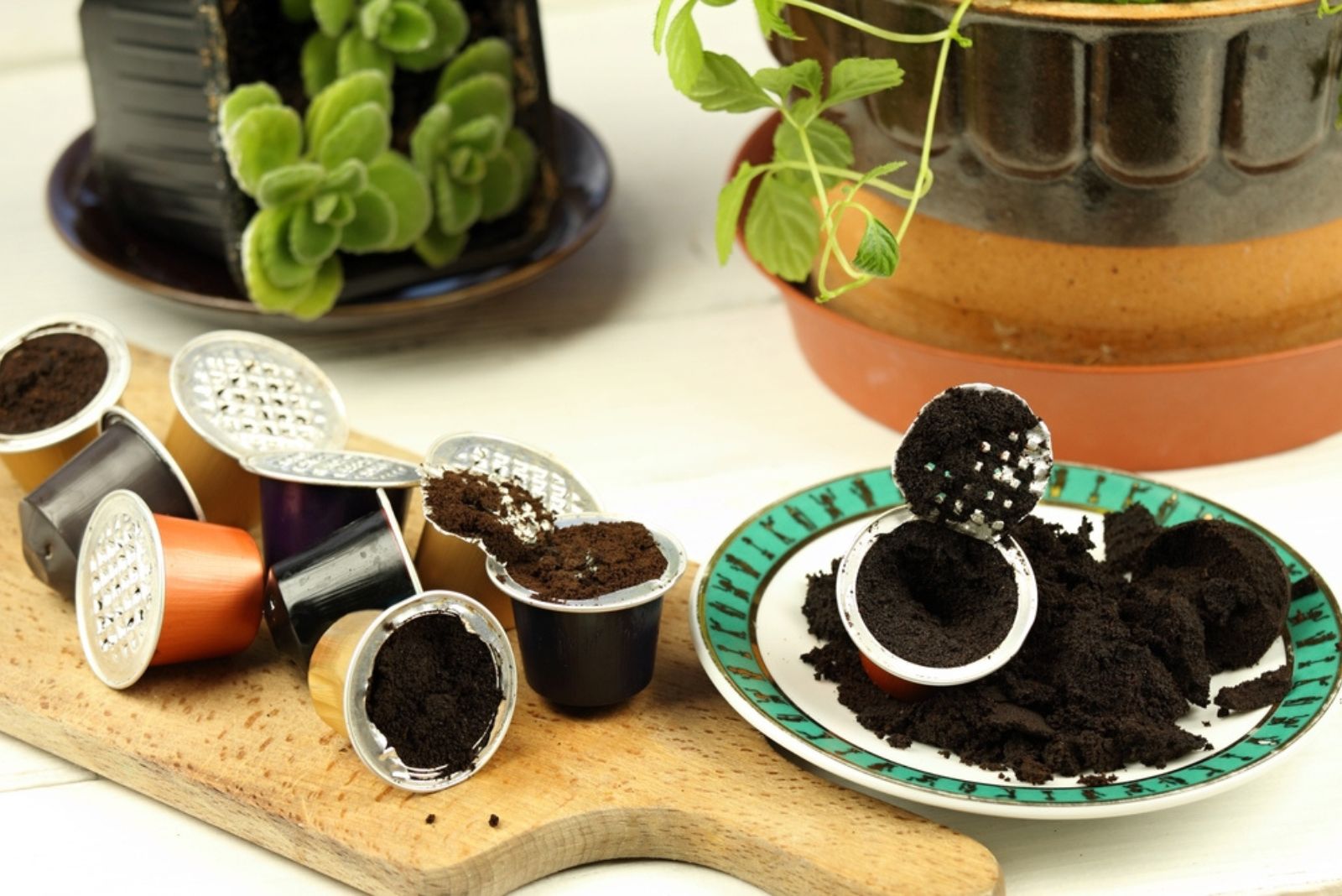 coffee ground in cups