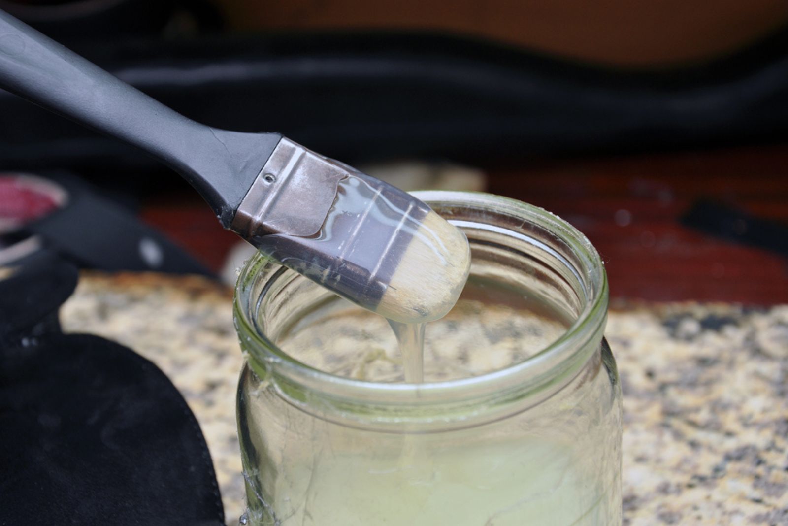 glue in jar