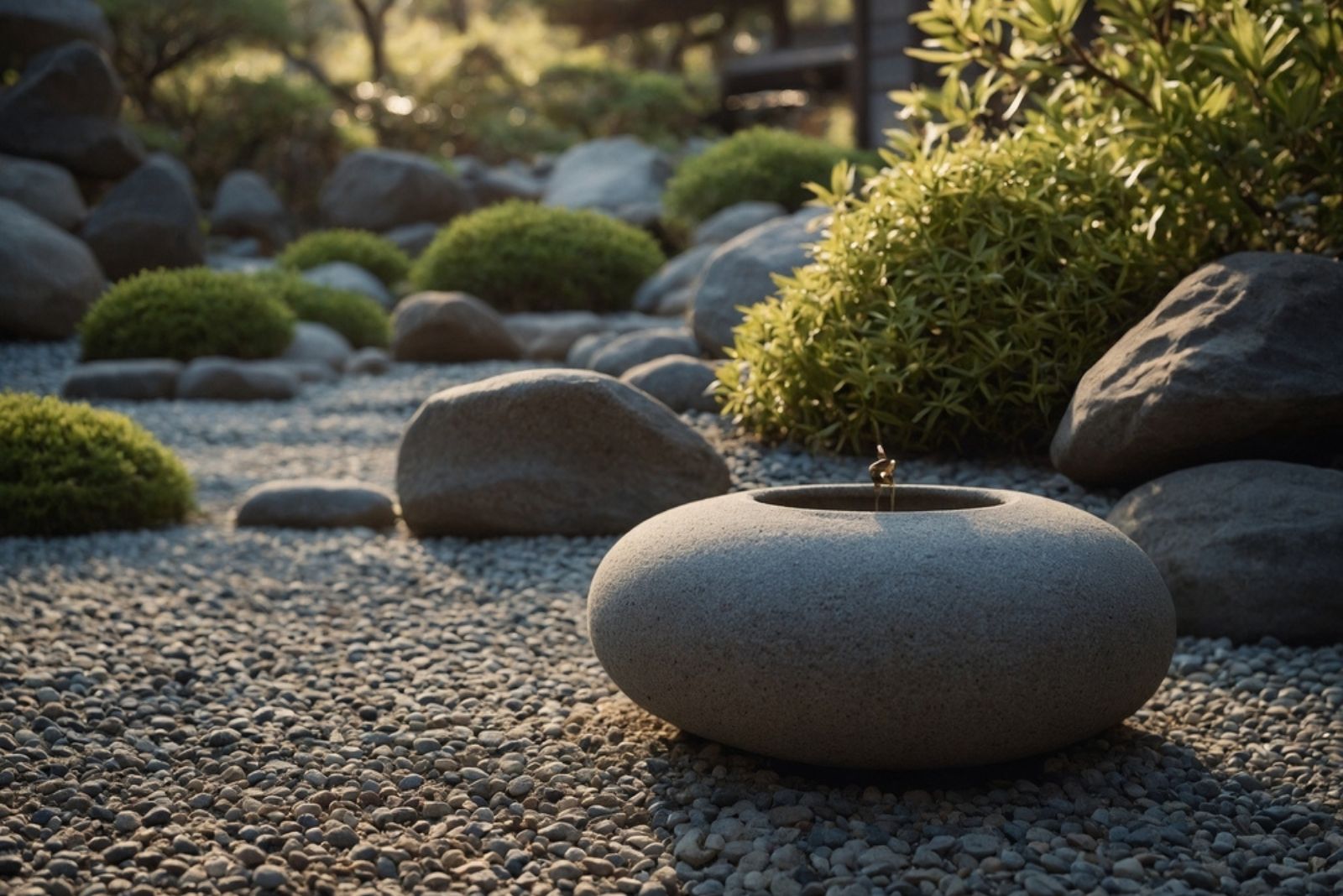 peaceful rocks in garden