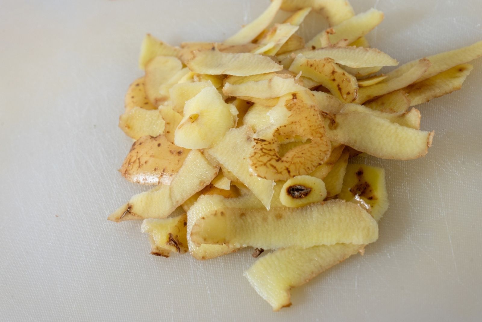 potato skin on white background