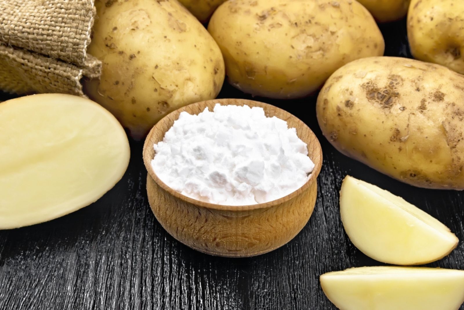 potato starch in bowl