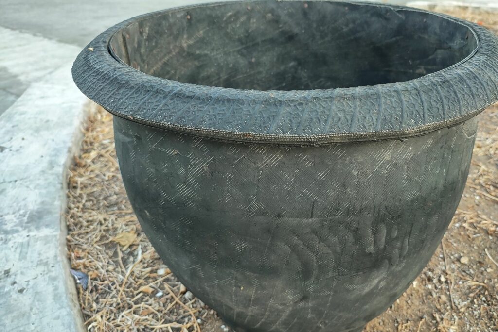 stone flowerpot