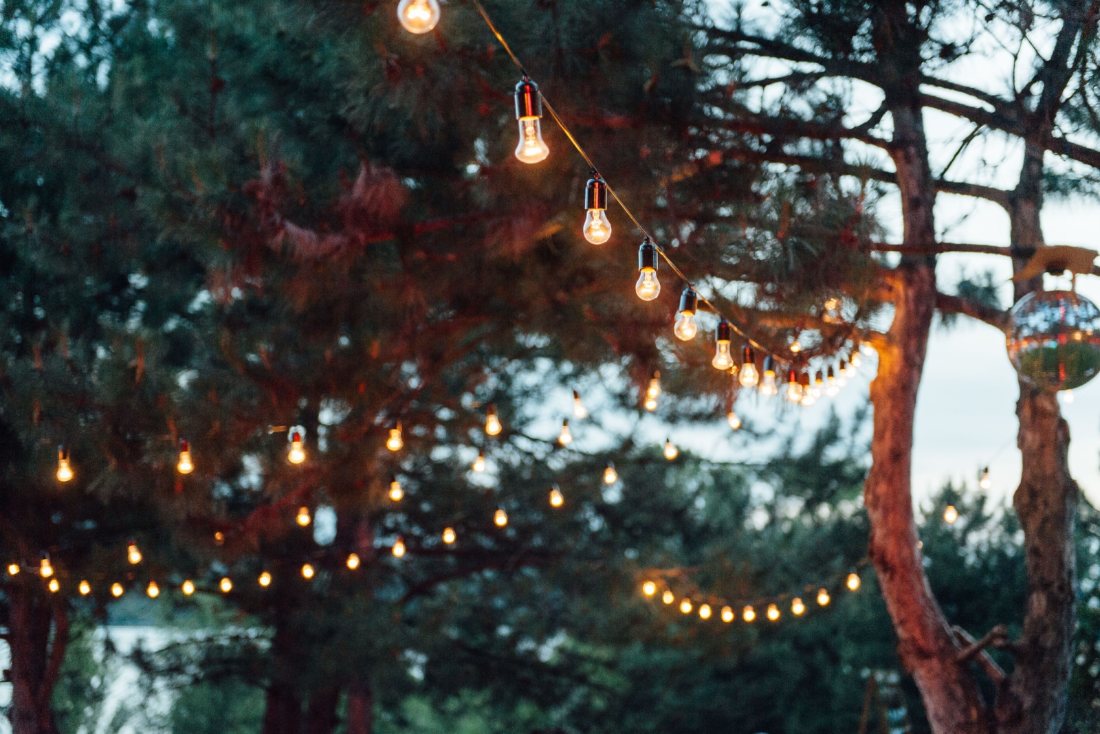 string light on porch