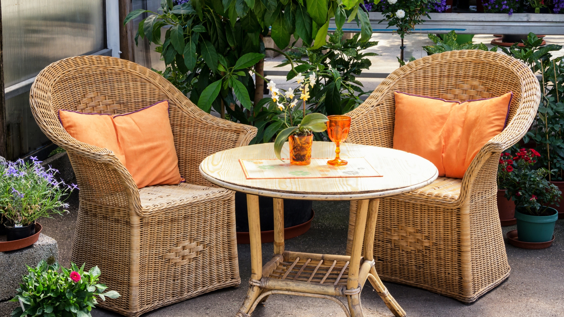 decorated patio