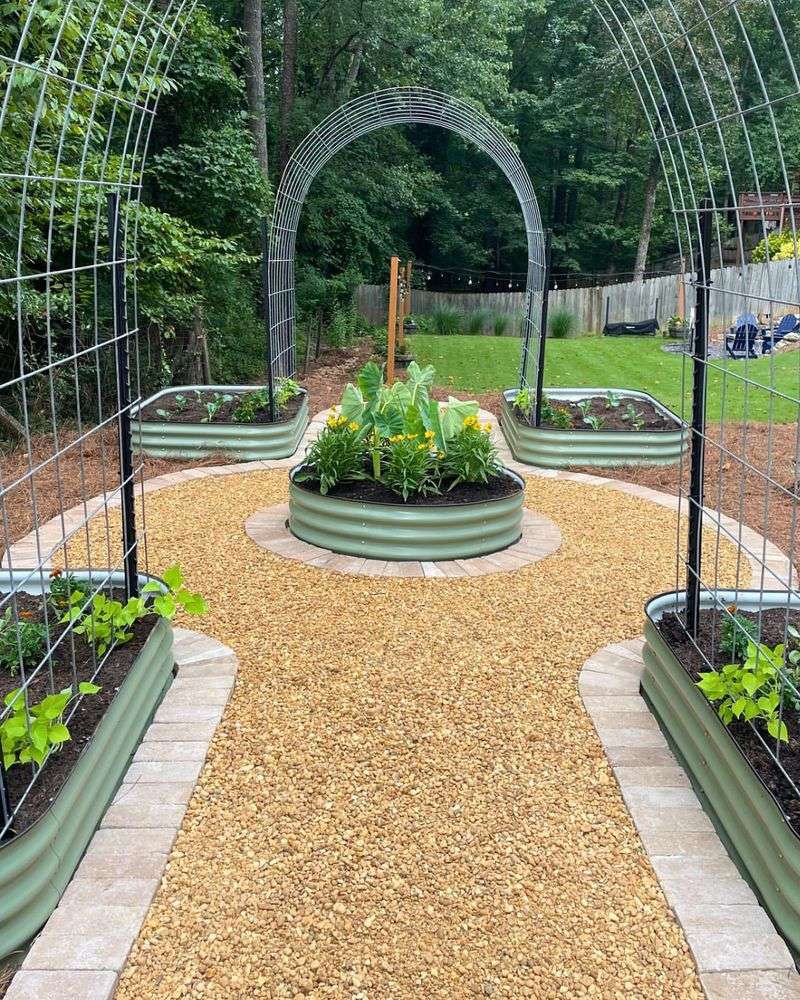 Arched Metal Trellis