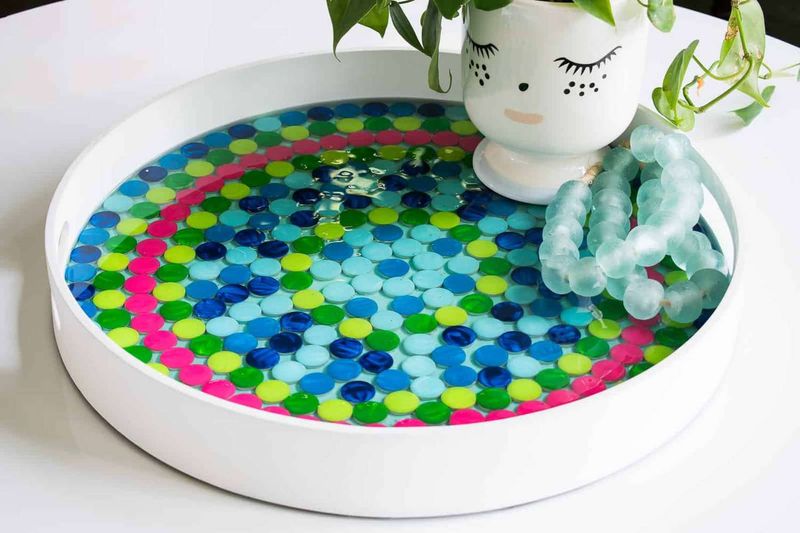 Bottle Cap Mosaic Table