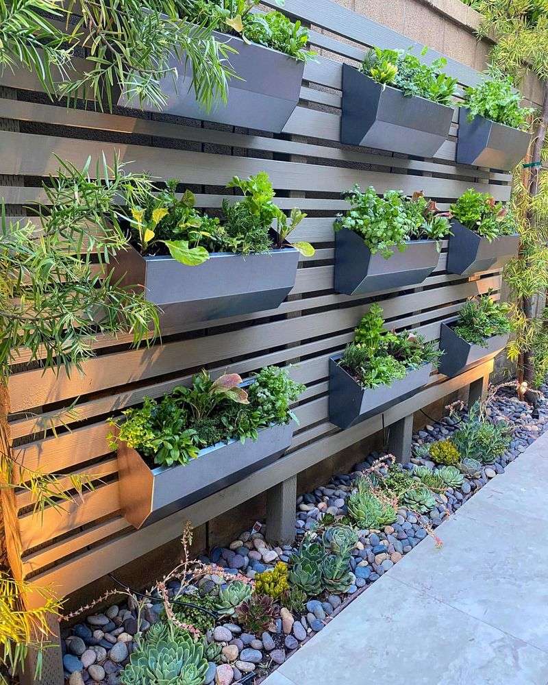 Built-In Planter Wall