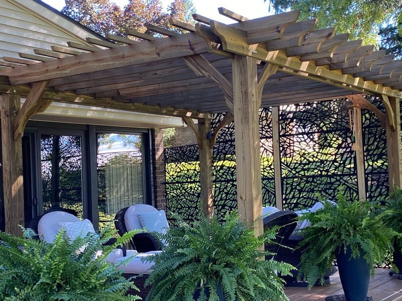 Coastal Driftwood Pergola