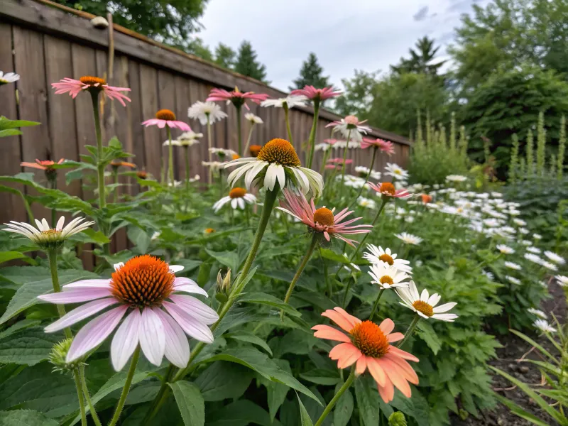 Coneflowers and Anemones